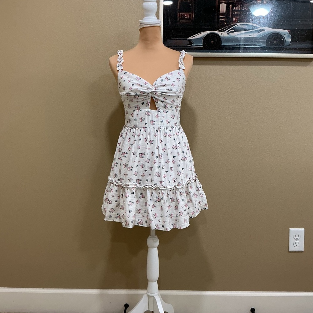 Altar'd State White Floral Mini Dress